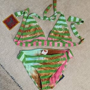 Lucky brand striped bikini set - EUC - L